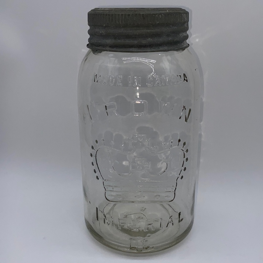 Vintage 1932 Crown Quart Mason Canning Preserving Pickling Glas…